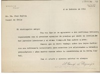 [Carta] 1951 febrero 8, Bilbao, España [a] Juan Mujica, Santiago, Chile