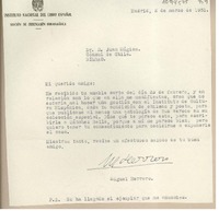 [Carta] 1951 marzo 2, Madrid, España [a] Juan Mujica, Bilbao
