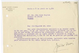 [Carta] 1950 abril 8, Cadiz, España [a] Juan Mujica de la Fuente, Bilbao