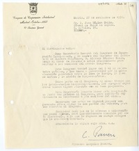 [Carta] 1950 septiembre 27, Madrid, España [a] Juan Mujica de la Fuente, Bilbao