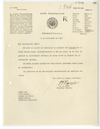 [Carta] 1946 noviembre 8, Washington D. C. [a] Juan Mujica, Bahía Blanca, Argentina.
