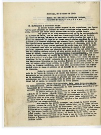 [Carta] 1943 marzo 22, Santiago, Chile [a] Emilio Rodríguez Mendoza, Caracas, Venezuela