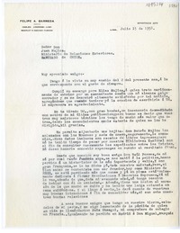 [Carta] 1958 julio 15, Lima, Perú [a] Juan Mujica, Santiago, Chile