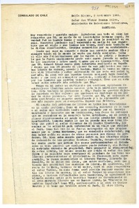 [Carta] 1946 noviembre 6, Bahía Blanca, Argentina [a] Víctor Domingo Silva, Santiago, Chile