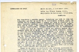 [Carta] 1946 noviembre 6, Bahía Blanca, Argentina [a] Víctor Domingo Silva, Santiago, Chile