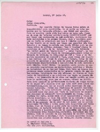 [Carta] 1957 julio 30, Madrid, España [a] Julio Alemparte, Santiago, Chile