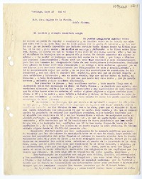 [Carta] 1947 mayo 25, Santiago, Chile [a] Juan Mujica, Bahía Blanca, Argentina