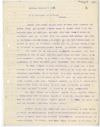 [Carta] 1948 noviembre 3, Santiago, Chile [a] Juan Mujica, Mendoza, Argentina