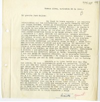 [Carta] 1946 noviembre 22, Buenos Aires, Argentina [a] Juan Mujica, Bahía Blanca, Argentina