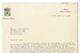 [Carta] 1950 mayo 4, Madrid, España [a] Juan Mujica, Bilbao, España