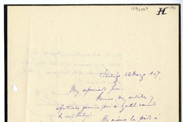 [Carta] 1947 marzo 23, Santiago, Chile [a] Juan Mujica, Bilbao