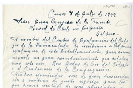 [Carta] 1949 julio 8, Curicó, Chile [a] Juan Mujica de la Fuente, Bilbao, España