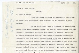 [Carta] 1951 febrero 11, Buenos Aires, Argentina [a] Juan Mujica de la Fuente, Bilbao, España