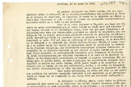 [Carta] 1948 enero 29, Santiago, Chile [a] Juan Mujica de la Fuente