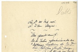 [Carta] 1945 febrero 28, Santiago, Chile [a] Juan Mujica de la Fuente, Bahía Blanca, Argentina