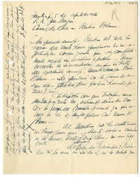 [Carta] 1946 agosto 5, Santiago, Chile [a] Juan Mujica de la Fuente, Bahía Blanca, Argentina