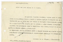 [Carta] 1948 noviembre 24, Madrid, España [a] Juan Mujica de la Fuente