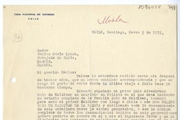 [Carta] 1935 marzo 5, Santiago, Chile, [a] Carlos Morla Lynch, Madrid, España