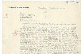 [Carta] 1934 enero 16, Barcelona, España [a] Juan Mujica de la Fuente, Madrid