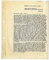 [Carta] 1948 octubre 14, Mendoza, Argentina [a] Enrique Bernstein, Santiago, Chile