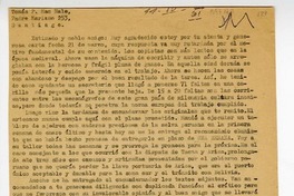 [Carta] 1961 abril 11, Arequipa, Perú [a] Tomás P. Mac Hale, Santiago, Chile