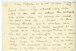 [Carta] 1934 octubre 30, Cala Ratjada, Mallorca, España [a] Juan Mujica de la Fuente, Madrid, España