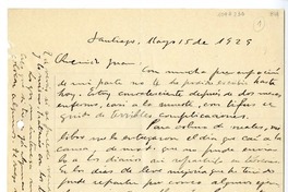 [Carta] 1929 mayo 15, Santiago, Chile [a] Juan Mujica de la Fuente