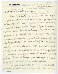 [Carta] 1942 enero 13, Buenos Aires, Argentina [a] Juan Mujica de la Fuente
