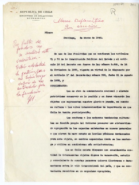 [Decreto] 1942 marzo, Santiago
