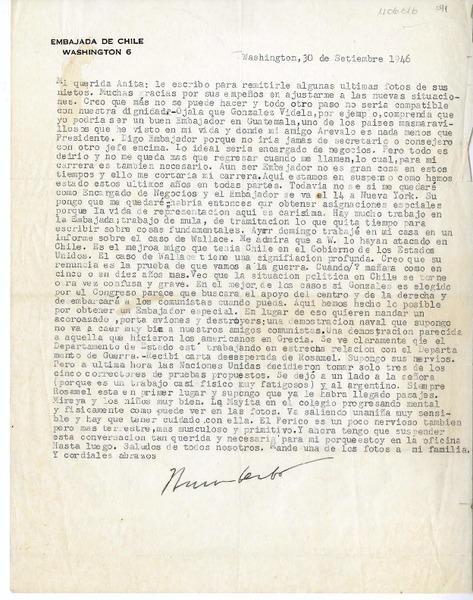 [Carta] 1946 septiembre 30, Washington D.C [a Anita]