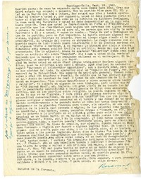 [Carta] 1945 septiembre 28, Santiago, Chile [a] Humberto Díaz-Casanueva