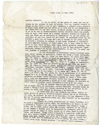 [Carta] 1956 mayo 10, Nueva York [a] Humberto Díaz-Casanueva