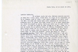 [Carta] 1960 enero 13, Nueva York [a] Humberto Díaz-Casanueva