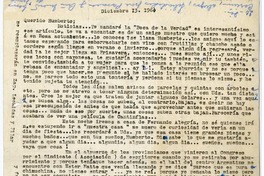 [Carta] 1960 diciembre 13, Santiago, Chile [a] Humberto Díaz-Casanueva