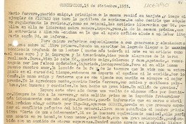 [Carta] 1955 diciembre 15, Concepción, Chile [a] Mario Ferrero