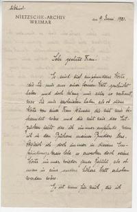 [Carta] 1921 jun. 9, Weimar, Alemania [a] Magdalena Petit