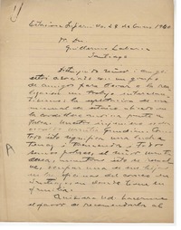 [Carta] 1940 ene. 24, Infiernillo, Chile [a] Guillermo Labarca Hubertson