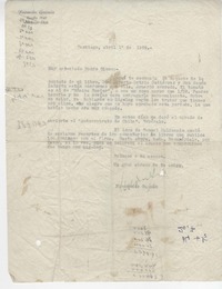 [Carta] 1959 abr. 1, Santiago, Chile [a] Pedro Olmos