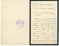 [Carta] 1909 marzo 31, Buenos Aires, Argentina [a] Ricardo E. Latcham.