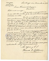 [Carta] 1938 noviembre 12, Santiago, Chile [a] Horacio Echegoyen