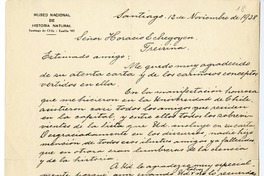 [Carta] 1938 noviembre 12, Santiago, Chile [a] Horacio Echegoyen
