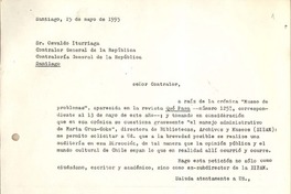 [Carta] 1995 may. 15, Santiago, Chile [a] Osvaldo Iturriaga