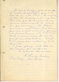 [Carta] 1937 nov. 13, Santiago, Chile [a] Gonzalo Drago
