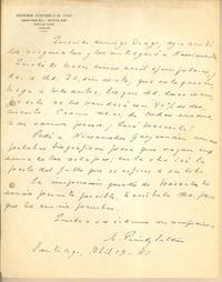 [Carta] 1951 abr. 13, Santiago, Chile [a] Gonzalo Drago