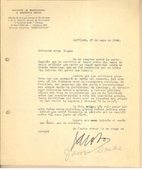 [Carta] 1946 may. 27, Santiago, Chile [a] Gonzalo Drago