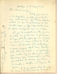 [Carta] 1938 mar. 17, Santiago, Chile [a] Gonzalo Drago