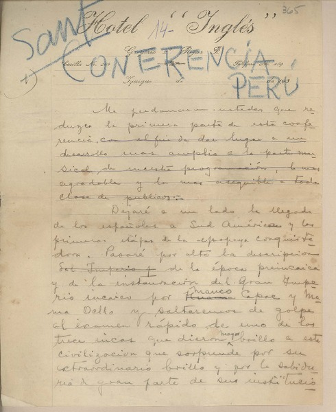 Conferencias, Perú