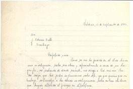 [Carta] 1951 sep. 13, Valdivia, Chile [a] Joaquín Edwards Bello