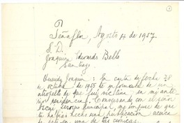 [Carta] 1957 ago.4, Santiago, Chile [a] Joaquín Edwards Bello