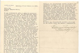 [Carta] 1926 feb. 19 Madrid, España [a] Joaquín Edwards Bello, Paris